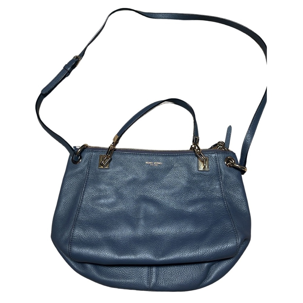 Henri Bendel SoHo Messenger Grey Pebbled Leather Bag
